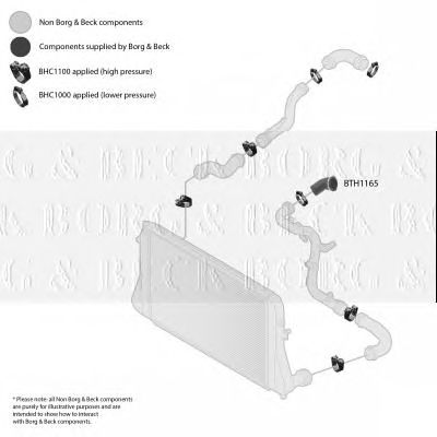 BORG & BECK bth1165 -  Трубка нагнетаемого воздуха